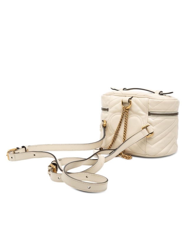 Pre-Loved by Azura Reborn - Pre-Loved Mini GG Marmont Matelasse Leather Round Backpack