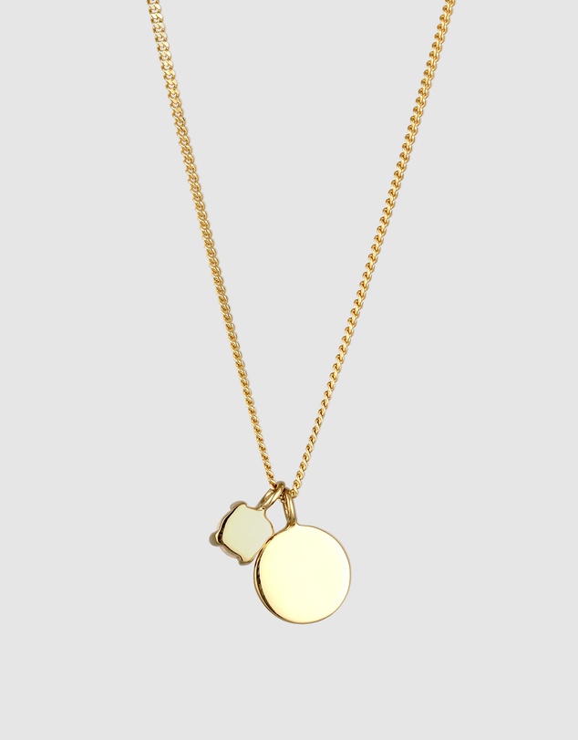 Elli Jewelry - Open Circle Pendant Necklace in Gold-Plated 925 Silver