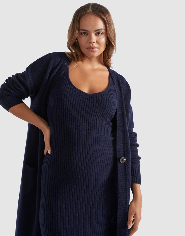 Seed Heritage - Merino Wool Longline Cardigan