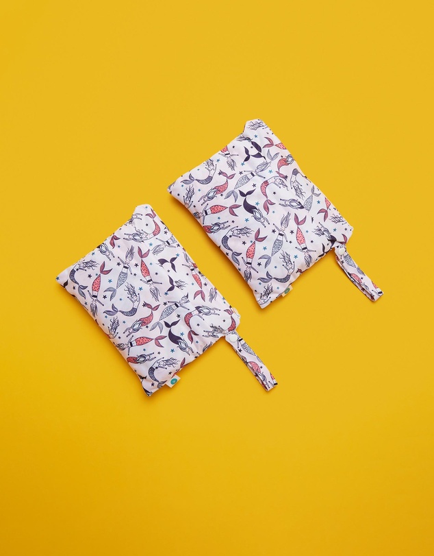 itti bitti - Small Double Pocket Wetbag Pack - Mermaid Wish