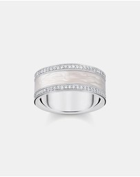 THOMAS SABO - Band Ring with Cold Enamel And Stones