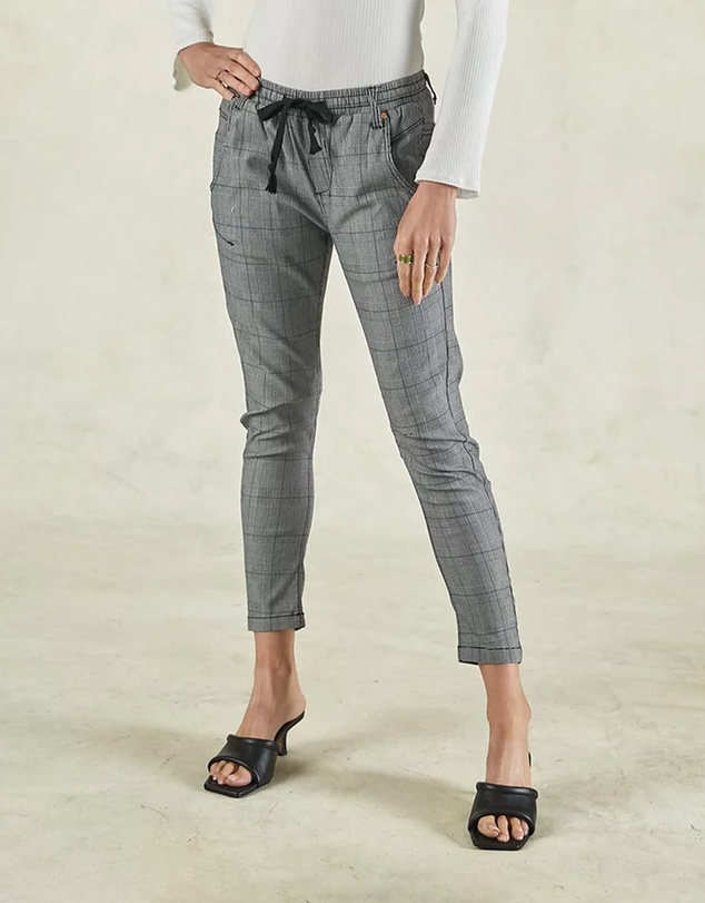 DRICOPER DENIM - Active Cobalt Blue Check Jeans