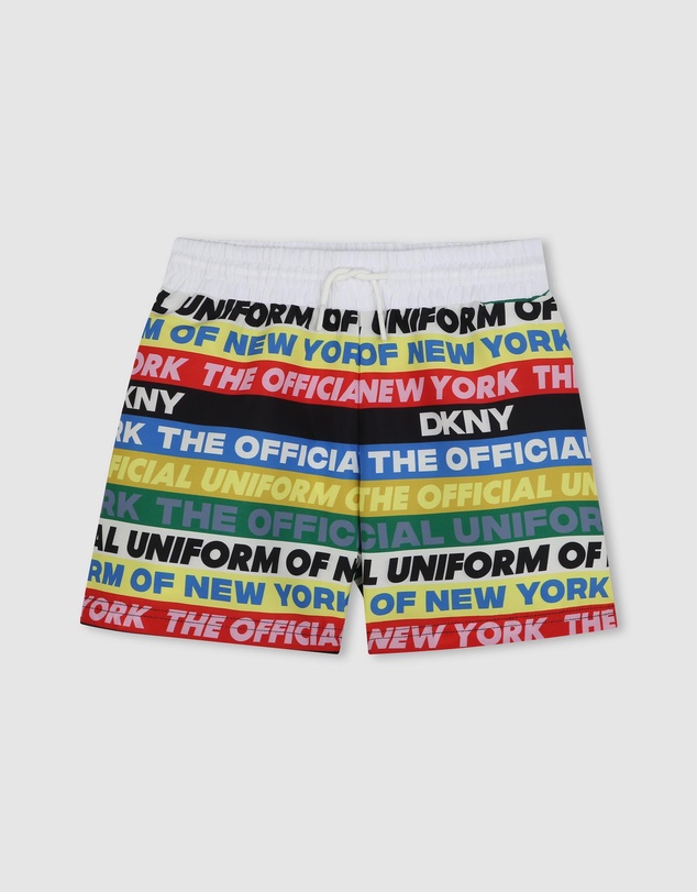 DKNY - Colour Block Logo Script Swim Shorts - Teens