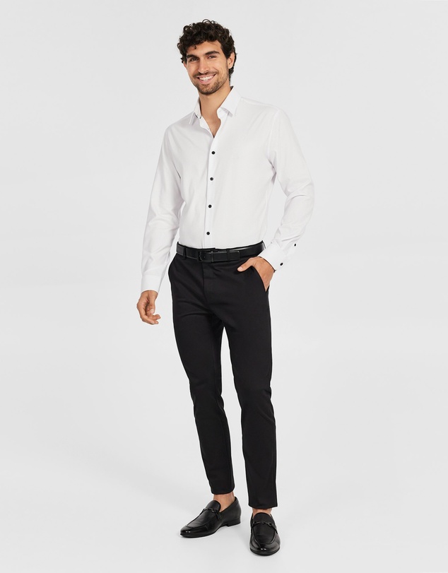 Tarocash - Cy Slim Textured Bamboo Shirt
