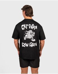 TWL - Oversized T-Shirt Eat Pasta Run Fasta V2