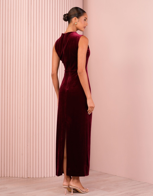 Azzurielle - Moriah High Neck Maxi Gown