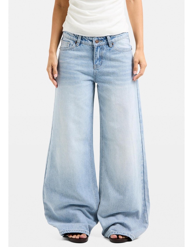 Neon Hart - Cindy Low Wide Denim Jeans