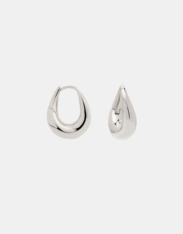 SAINT VALENTINE - Verso Mini Hoops - Silver