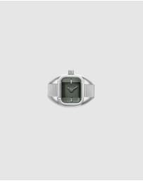 Breda - Nocturne Silver Expandable Ring Watch, 16MM