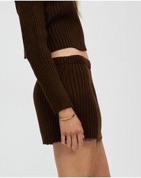 Style Addict - Chunky Knit Mini Skirt