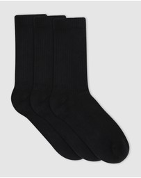 Ambra - Ambra Men's Active High Ankle Sock 3 Pair Pack
