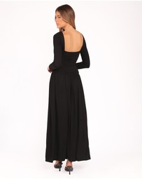 Petal & Pup - Shirley Long Sleeve Maxi Dress - Black