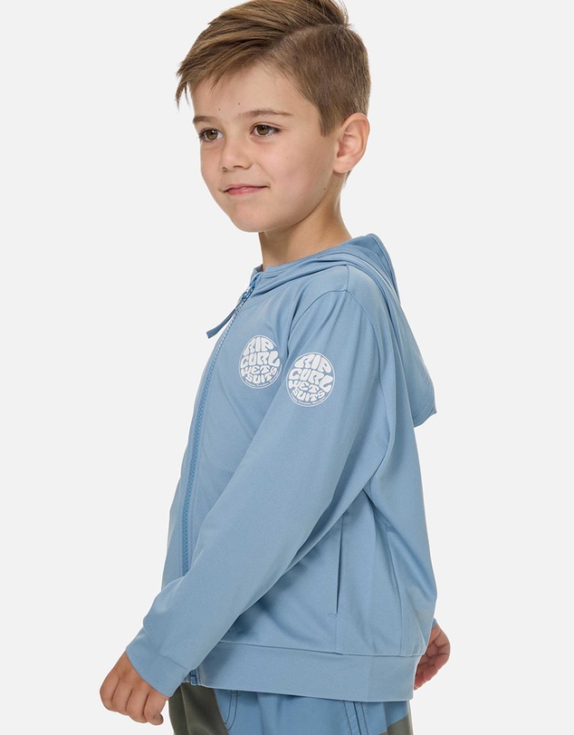 Rip Curl - Icons UPF Zip Through Hood Rash Vest- Kids