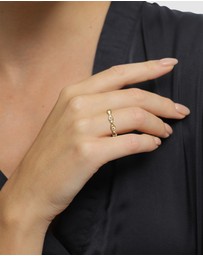 Elli Jewelry - Ring Tanzanite Gemstone Statement 925 Sterling Silver Vermeil