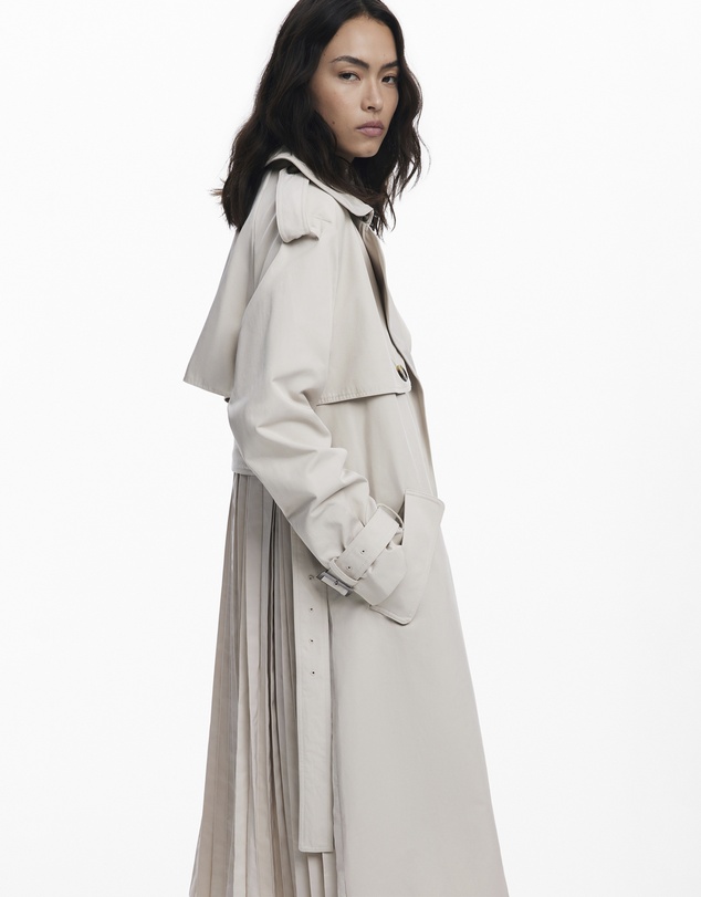 Desigual - Pleated back trench coat