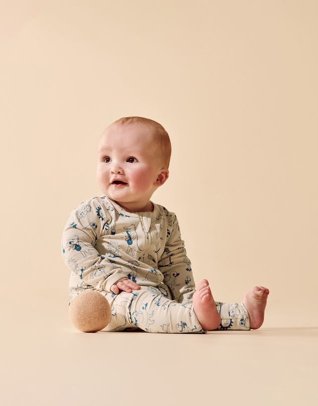 Wilson & Frenchy - Organic Zipsuit With Feet - Babies