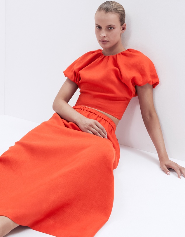 UNISON - Cropped Linen Top