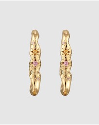 Haze & Glory - ICONIC EXCLUSIVE - Celestial Molten Hoop Earrings in Gold-Plated 925 Silver