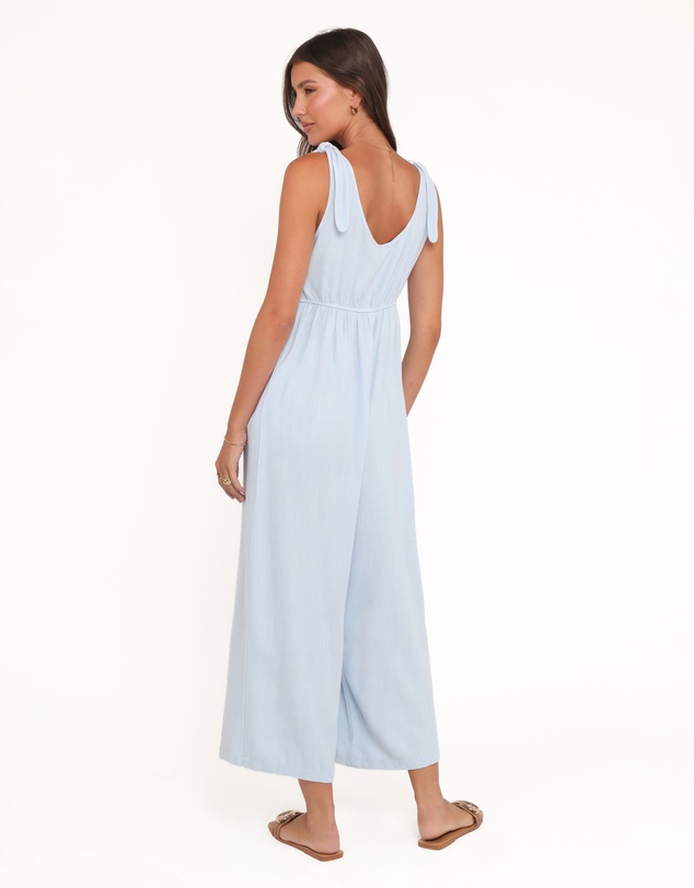 Petal & Pup - Ayla Linen Jumpsuit - Light Blue