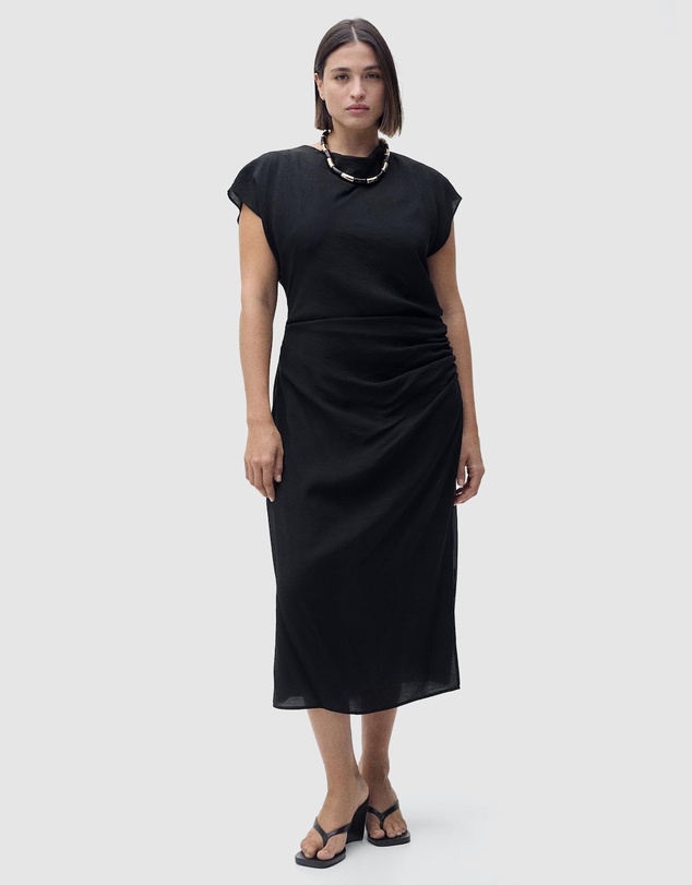 M.N.G - Kelly Draped Straight Dress