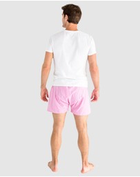 Sant And Abel - Men's Hepburn Gingham Pink Boxer Shorts