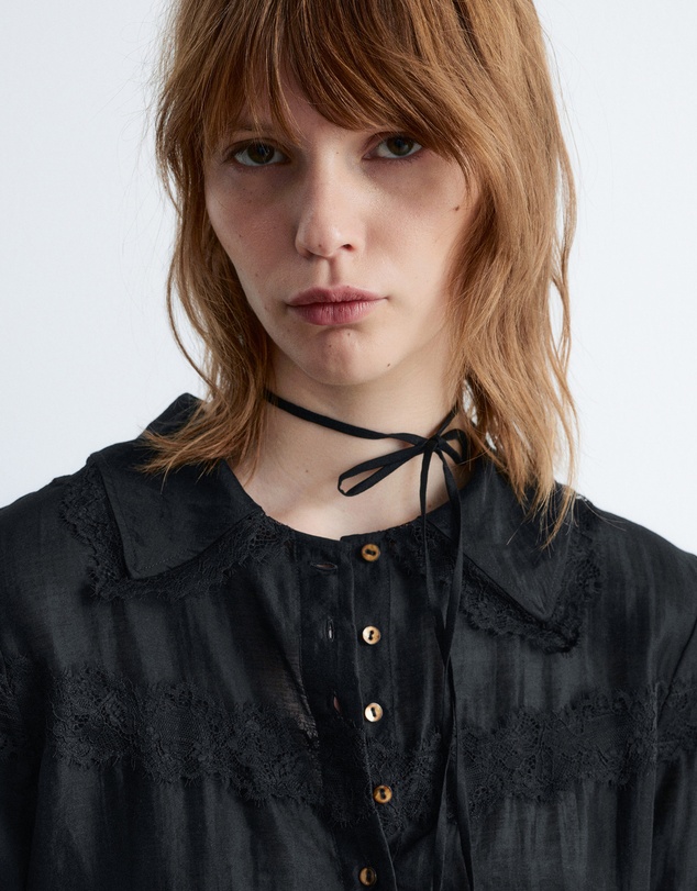 & Other Stories - Long-Sleeve Lace Blouse