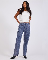 ONE TEASPOON - Purple Rain Cargo Motion Denim Jeans
