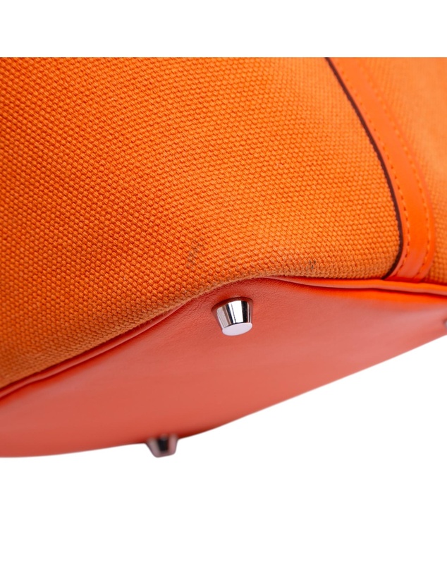 Hermes - Pre-Loved Toile Goeland and Swift Cargo Picotin Lock 18