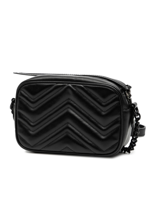 Pre-Loved by Azura Reborn - Pre-Loved Mini GG Marmont Matelasse Leather Monochrome Crossbody