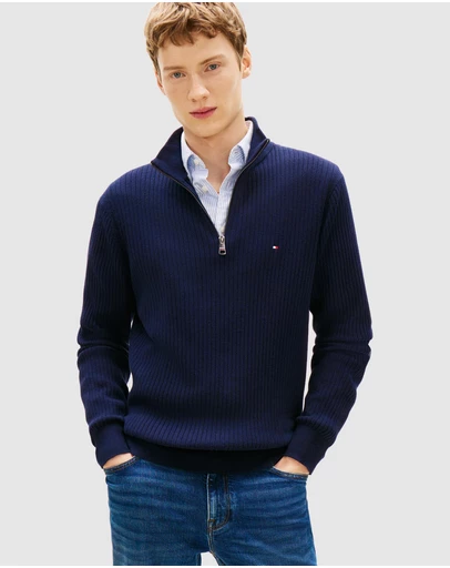 Tommy Hilfiger - Cashmere Quarter-Zip Jumper