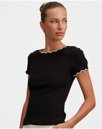 Forever New - Rebecca Scallop Trim T-shirt