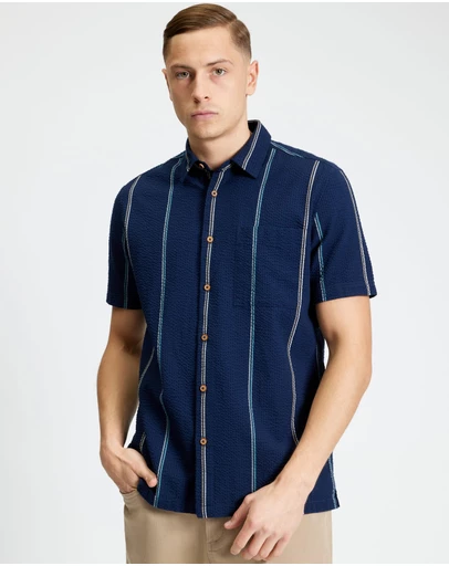 Ben Sherman - Seersucker Stripe Short Sleeve Shirt