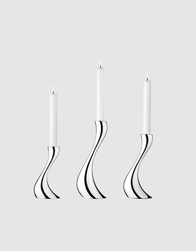 Georg Jensen - Cobra Candleholder Set with Candles