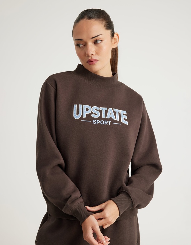 Upstate - College Mock Neck - Espresso
