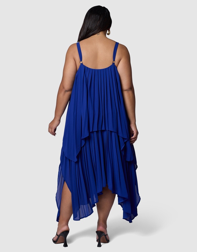 Pink Dusk by Curve Project - Sinful Heart Pleated Maxi Dress