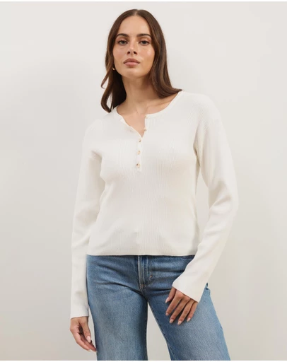 Atmos&Here - Lina Long Sleeve Knit Top