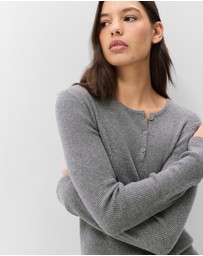 UNISON - Wool Henley Knit