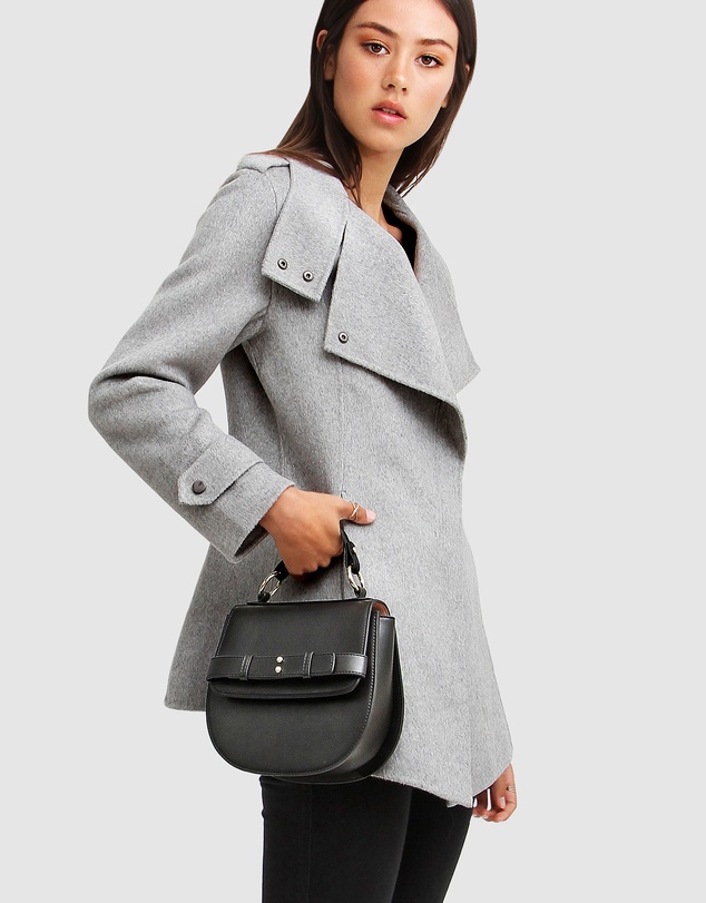 Belle & Bloom - Bad Girl Wool Blend Moto Coat