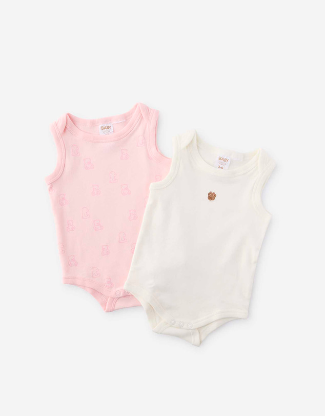 Cotton On Kids - Organic 2Pk Singlet Bubbysuit