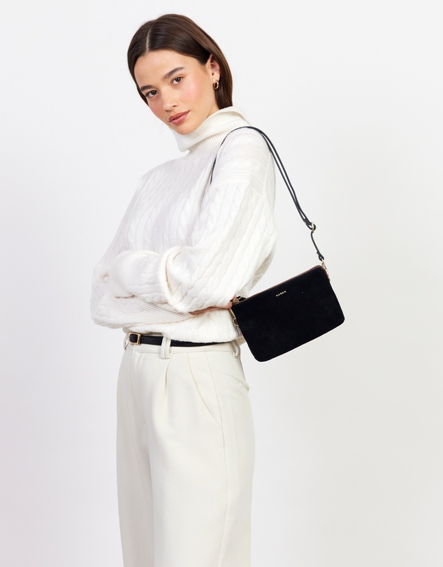 SABEN - Tilly Crossbody Black Suede