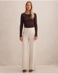 Forever New - Rebecca Scallop Long Sleeves Top