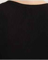 Atmos&Here Curvy - Liv Long Sleeve Rib Knit Midi Dress With Hardware Detail
