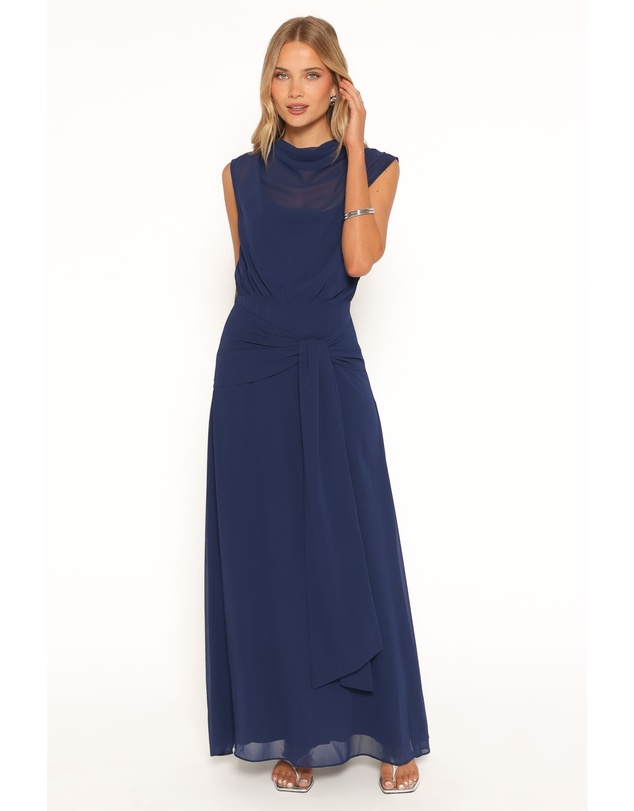 Petal & Pup - Sakura Midi Dress - Navy
