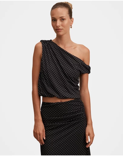 Forever New - Mila Tipped Shoulder Drape Top