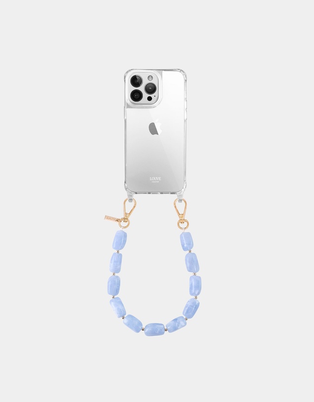 LOUVE COLLECTION - Clear Phone Case + Ocean Breeze Wristlet