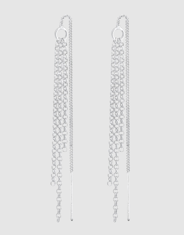 Elli Jewelry - Earring Hanger Chain Look 925 Sterling Silver