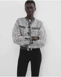 M.N.G - Tweed Jacket With Frayed Ends