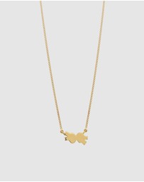Elli Jewelry - Necklace Crystal 925 Sterling Silver Gold-Plated
