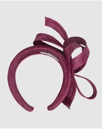 Max Alexander - Wine Sinamay Bow Racing Fascinator Headband