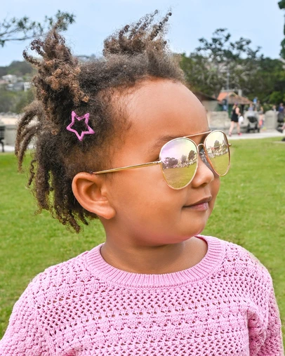 Sunbug - Rose Gold Pilot Sunglasses